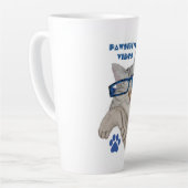 キュートキャットスケッチポーシティブバイブポジティビティ カフェラテマグ (左アングル)