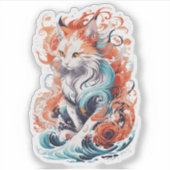 キュートキャットデザインインネオ伝統的スタイル シール (正面)