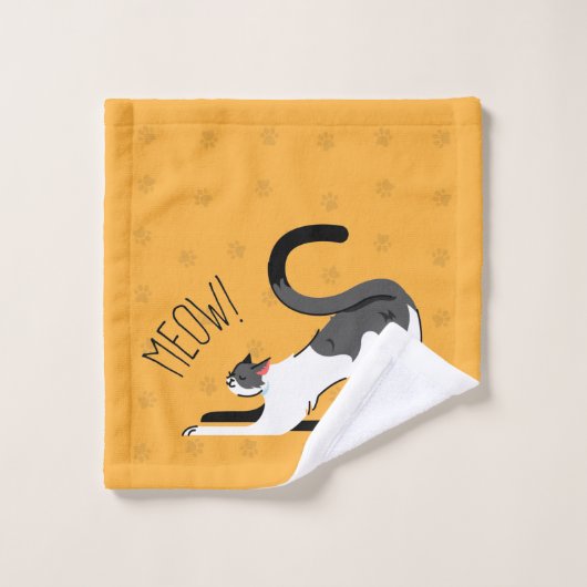 キュートキャットデザインスタイル ウォッシュタオル (ウォッシュタオル)