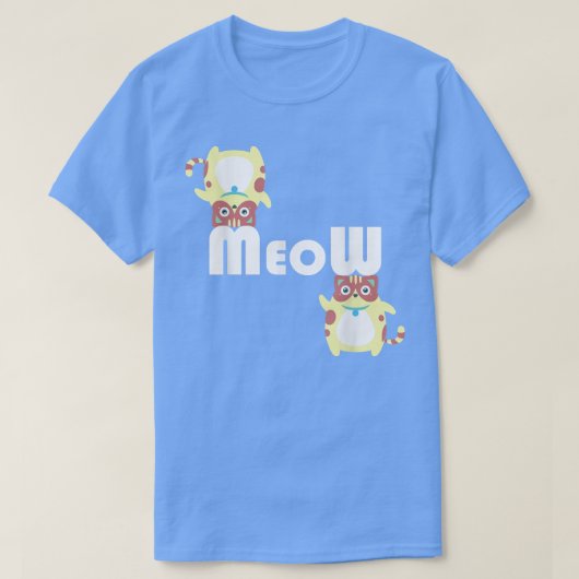 キュートキャットニャウ子猫子猫 Tシャツ (デザイン正面)