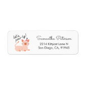 キュートキャットパーティの招待状差出人住所 ラベル (正面)