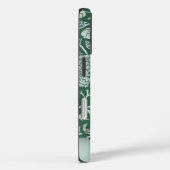 キュートキャットフローラアールヌーボーグリーン名前をカスタムする Case-Mate iPhoneケース (裏面 / 右)