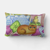キュートキャットベッドルーム装飾用クッションギフト ランバークッション (裏面)