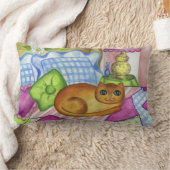 キュートキャットベッドルーム装飾用クッションギフト ランバークッション (ブランケット)