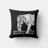 キュートキャットモマタイガー白黒ジャングル装飾用クッション クッション (正面)