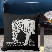 キュートキャットモマタイガー白黒ジャングル装飾用クッション クッション