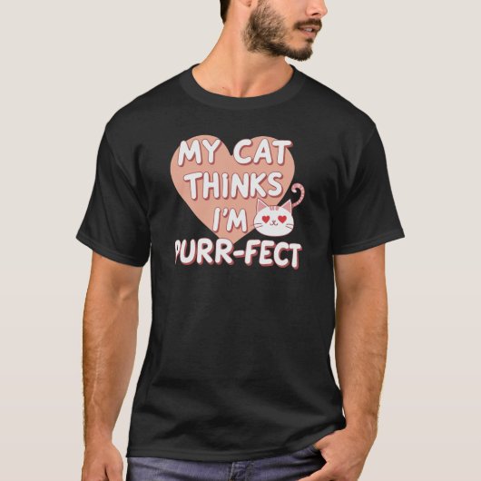 キュートキャット引用文おもしろいペットデザイン Tシャツ (正面)
