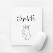 キュートキャット白黒マンガウィング子猫 マウスパッド (マウス)