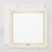 キュートキャット金ゴールド（ユダヤ教）メノラーブルードレデルユダヤ人ハヌカー シーズンカード (裏面)