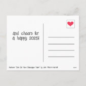 キュートキャット顔シャンパントースト新年 シーズンポストカード (裏面)