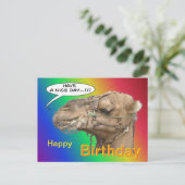 キュートキャメルレインボーハッピーバースデーはがき ポストカード (スタンド正面)