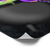 キュートキャンディコーン&不気味トリートハッピーハローウィン ポスター (角)