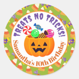 キュートキャンディーコーンキッズハローウィンパーティカボチャ ラウンドシール