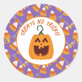 キュートキャンディーコーンキッズハローウィンパーティスパイダー ラウンドシール