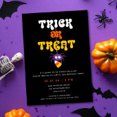 キュートキャンディーコーンキッズハローウィンパーティ招待状 シーズンカード