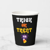 キュートキャンディーコーンスパイダーハローウィンパーティ紙カップ 紙コップ (裏面)