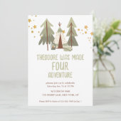 キュートキャンピングアドベンチャーシフォー誕生日 招待状 (スタンド正面)