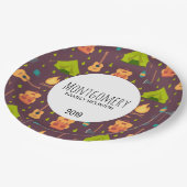 キュートキャンピングテーマパタンファミリー懇親会 ペーパープレート (アングル)