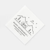 キュートキャンピングテーマリタイアメントパーティーナプキンス スタンダードランチョンナプキン (角)