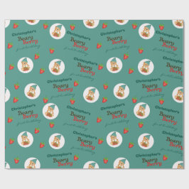 キュートキュブいちごケリーベリーファースト誕生日 ラッピングペーパー