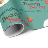 キュートキュブいちごケリーベリーファースト誕生日 ラッピングペーパー (ロールコーナー)