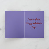 キュートキューピッドバレンタインフォールデッドホリデーカード シーズンカード (内部)