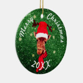 キュートキリンオーナメント |クリスマスツリーの装飾 セラミックオーナメント (右)