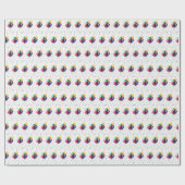 キュートキリンカラフル子供の誕生日パーティー ラッピングペーパー (フラット)