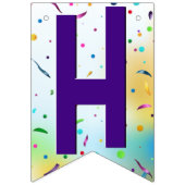 キュートキリンカラフル紙吹雪子供の誕生日パーティー バンティングフラッグ (第2の旗)