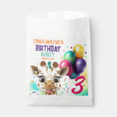 キュートキリンカラフル紙吹雪子供の誕生日パーティー フェイバーバッグ (正面)