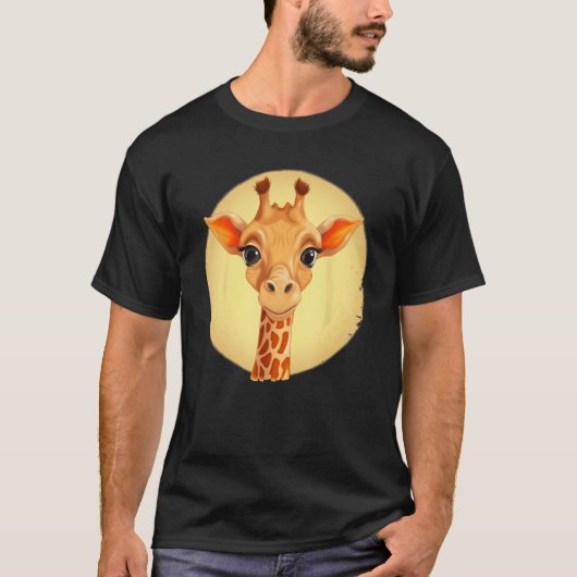 キュートキリンベビー顔 Tシャツ (正面)