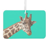 キュートキリンポートレートオンティール（緑がかった色）ターコイズ カーエアーフレッシュナー (裏面)