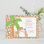 キュートキリンマム&ベビーニュートラルベビーシャワー 招待状 (スタンド正面)