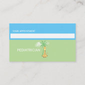 キュートキリン小児科アポイントメントカード コーリングカード (裏面)