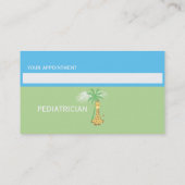 キュートキリン小児科アポイントメントカード 予約カード (裏面)