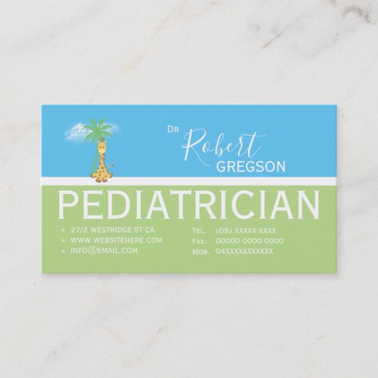 キュートキリン小児科アポイントメントカード 予約カード (正面)