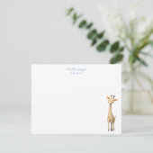 キュートキリン男の赤ちゃん子供部屋サンキューカード サンキューカード (スタンド正面)