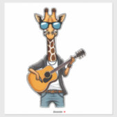 キュートキリン遊ズのギターキリンミュージシャンムシ シール (シート)