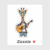 キュートキリン遊ズのギターキリンミュージシャンムシ シール (シート)