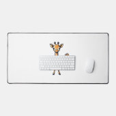 キュートキリン遊ズのギターキリンミュージシャンムシ デスクマット (キーボード&マウス)