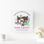 キュートキルターカスタムズ スクエア壁時計 (ホーム)