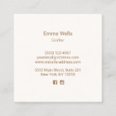 キュートキルター柄裁縫機 コーリングカード (裏面)