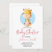 キュートキレーフサファリベイビーシャワー招待状 招待状 (正面/裏面)
