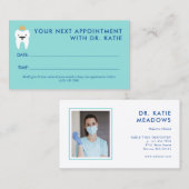 キュートキング歯小児歯科アポイントメント 予約カード (正面/裏面)