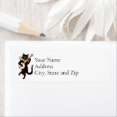 キュートギター踊りキャット住所 シール (インサイチュ)