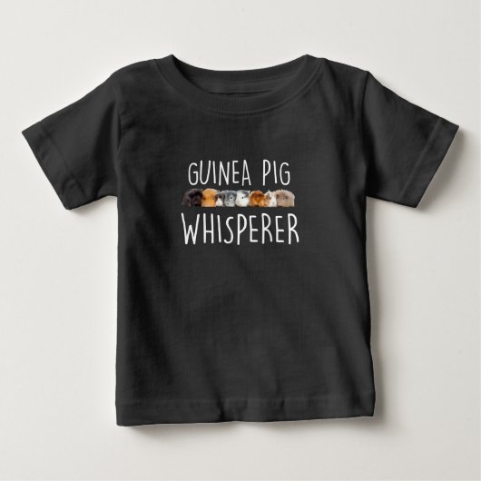 キュートギニアピグウィスペラー動物愛好家ギフト ベビーTシャツ (正面)