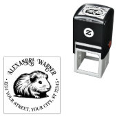 キュートギニアピグキャヴィネーム差出人住所 セルフインキングスタンプ (インサイチュ)