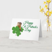 キュートギニアピググリーンサンパトリックの日 カード (黄色い花)