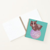 キュートギニアピグフィットネスエクササイズボールスターズ名 ノートブック (内部)