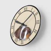 キュートギニアピグ  ラウンド壁時計 (傾斜)